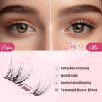 Lash Clusters Kit - 30D 40D Lash Clusters WideSpan 8-16MM Eyelash Clusters D Curl Lash Extension Kit Natural Wispy Eyelash Extension Kit Lashes Clusters with Bond Seal Cluster Eyelash Extensions DIY
