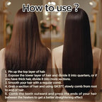 Hair Straightener Brush, Negative Ion Flat Iron & Straightening Comb 2 in 1 with Convenient Comb, Fast Heating, Anti-Scalding, 30s Fast Heating, 5 Temp Settings 284℉ - 392℉ (Gunmetal Gray)