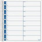 Adams Voice Mail Log, 8 1/4 x 8 1/2 Inch, Spiral Bound, 120 Forms per Book, White (S8796)