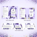 Foot Soak Set Feet Callus Remover Pedicure Set - Lavender Foot Soak Salts,Foot File,Foot Scrub & Urea Foot Cream Pedicure Supplies For Dry Cracked Feet Foot Spa Kit for Women