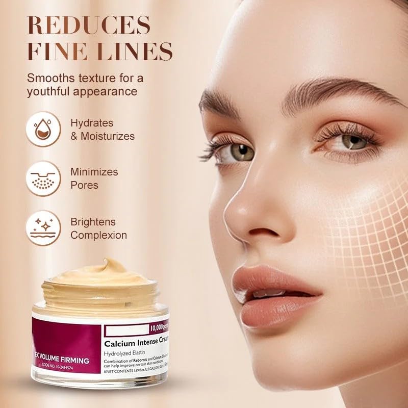 Aocesk Advanced Calcium-Infused Intense Repair & Moisturizing Cream, Firming Daily Moisturizer,Calcium Volume Multi Balm, Intense Hydration for Deep Wrinkles on Eye, Anti-Aging & Lifting Care (50 ml)