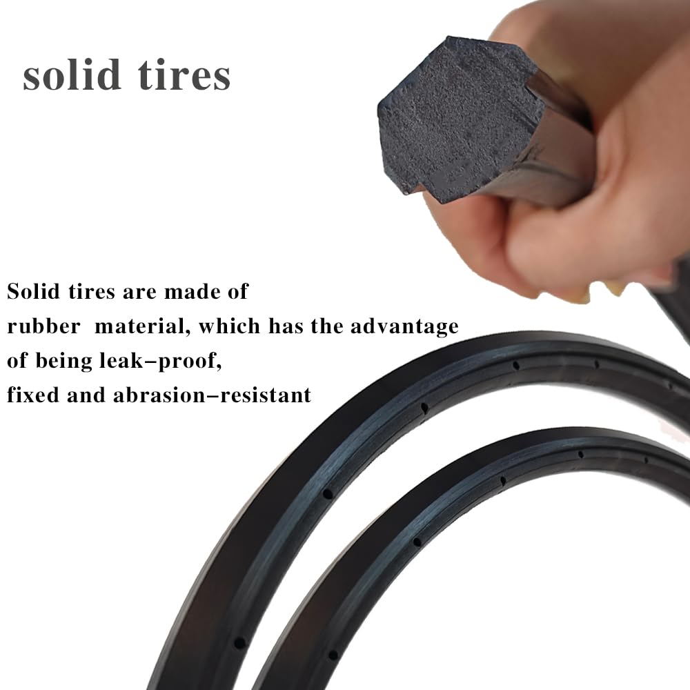 Wheelchair Rear Wheel Replacement Tire, 24 "X 1" Universal Flat-Free Polyurethane Tire,Equipped with installation tools, Wheelchair accessories for all brands(1 Pair)