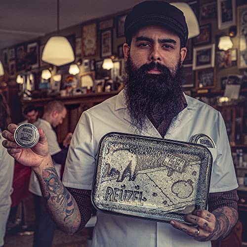REUZEL Concrete Matte Pomade, Strong All Day Hold, Water Soluble Styling, No Shine and Flake Free, Easy To Wash Out, For All Hairstyles, 1.3 oz