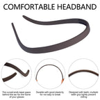 TOBATOBA Headbands for Glasses Wearers No Pressure No Headache Hairbands Square Sunglasses Headband for Women Comfortable Head bands for Girls Non Slip with Teeth 6Pcs