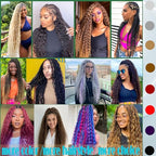 Ocean Wave Crochet Hair For Black Women 24 Inch 8 Packs Deep Wave Curly Braiding Hair Extensions Soft Crul Crochet Hair For Boho Braids(24inch, 8pack, black)…