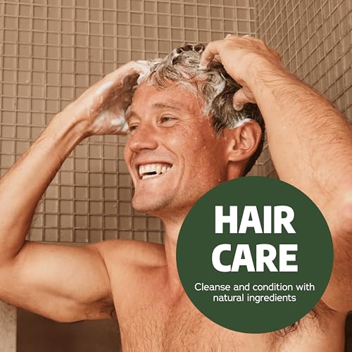 NEW Dr. Squatch Natural Body Wash and Hair Kit for Men Gift Set - Pine Tar - Exfoliating Body Wash (14 oz, 2 Pack) + Shampoo (8 oz) + Conditioner (11.5 oz)