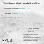 APLB Glutathione Niacinamide Body Wash | LIPO GLUTA NIAC CEN™ 5.3% 10.14 FL.OZ/Korean Skincare, Gentle Ingredients for The Safety of Your Skin, Long Lasting deep Moisture for Soft Skin