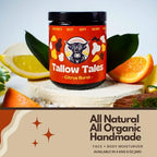 Grass-Fed & Finished Organic Tallow Cream | Face & Body Moisturizer | Citrus Burst (Orange, Lemongrass, Rosemary & Frankincense Essential Oils) | For Sensitive, Dry & Irritated Skin (4 Fl Oz)(C1)