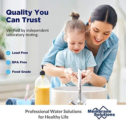 Membrane Solutions 50 Micron Sediment Water Filter Replacement Polypropylene Cartridge 10"x 2.5" for Whole House RO System, Compatible with Aqua-Pure AP110, GE FXUSC, WHKF-GD05, Culligan P5-6 Pack