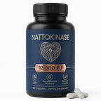 LUNESSA Nattokinase 12000 FU Per Serving, Nattokinase Supplement Organic, Supports Circulation & Heart Wellness, Vegan, Gluten Free, 120 Capsules