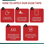 Medical-Grade Silicone Scar Tape Roll (1.6" x 118") Keloid Bump Removal Scar Sheets - Reusable Silicone Tape Scar Removal Strips, Scar Tape for Surgical Scars, C Section Scar Silicone Strips (2 Pack)