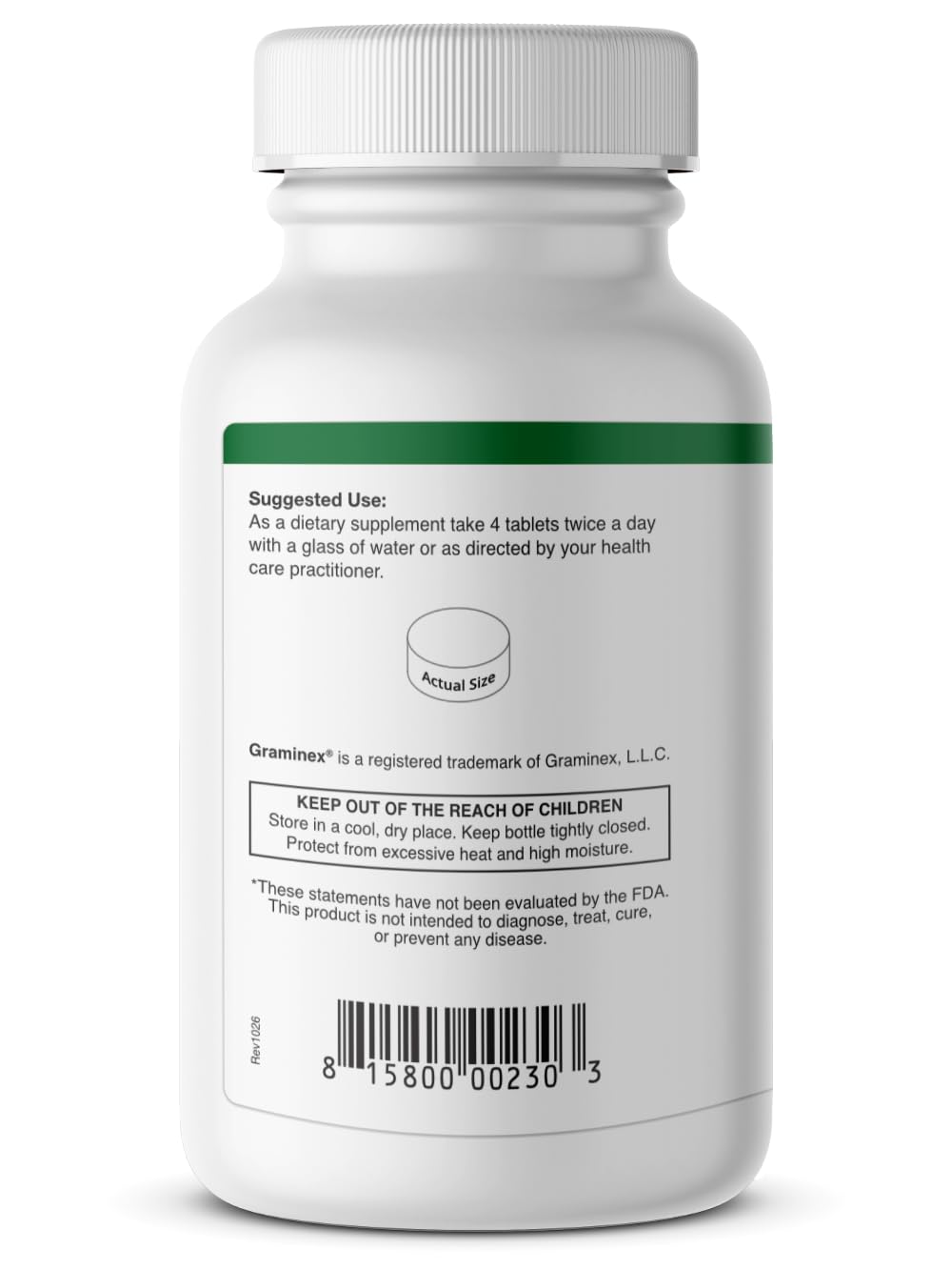 Graminex Wheatgrass Tablets - Natural Immunity, Anti-Aging Support, Boosts Energy, Wellness - Amino Acids, Vitamins, Minerals, Antioxidants Greens Superfood Supplement - 240 Non-GMO Tabs