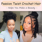 8 Packs Passion Twist Hair 12 Inch Pre-twisted Passion Twist Crochet Hair Pre-looped Crochet Braids Hair for Women Passion Twists Braiding Hair Synthetic Hair Extensions (12Strands/Pack; 1B#)
