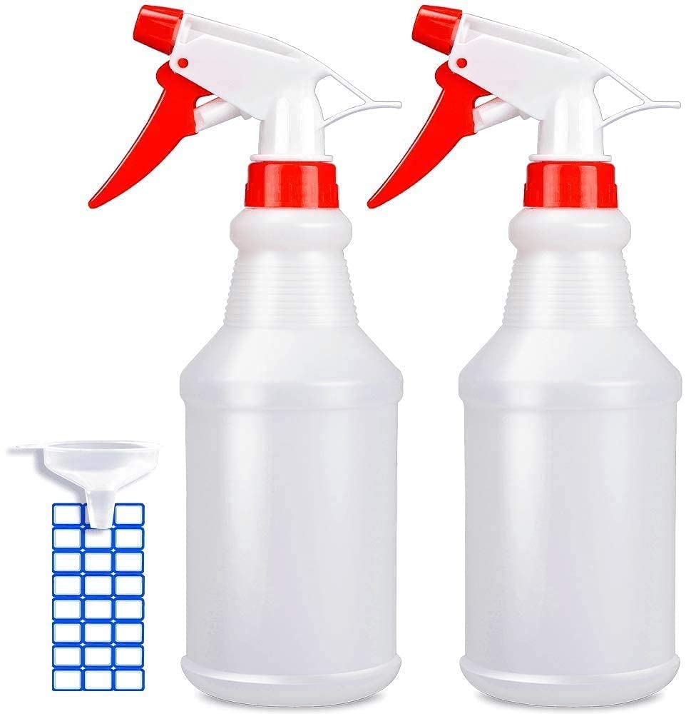 Empty Spray Bottles 16oz/2Pack - Adjustable Spray Bottles for Cleaning