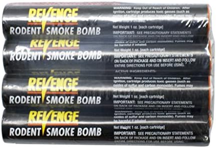 Bonide (BND61110) - Revenge Rodent Smoke Bombs, Mole and Gopher Killer, Poison, Repellent, Trap, Pack of 4