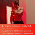 Bestqool Red Light Therapy Device, 4 Wavelengths Full Body Near Infrared Light Therapy, Elite Grade Dual Chip 150 LEDs, High Power Output Red Light Panel for Anti-Aging, Pain Relief. 250W.