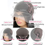 32 Inch 13x6 HD Deep Wave Lace Front Wigs Human Hair Pre Plucked 200% Density Transparent Deep Curly Lace Frontal Wigs Human Hair With Baby Hair Glueless Human Hair Wig For Women
