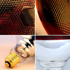 2 Pack Heat Lamp Infrared Bulbs PAR38 Glass Lamp Bulb for Food Service, Brooder Bulb, Chicks, Pet, Bathroom, Light Therapy Use E26 Base, Flood Light Heat Lamp Bulb. (Red, 250W)