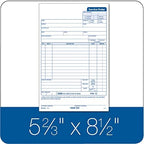 Adams Service Order Form, 3 Part, Carbonless, 5 2/3"X9" Inches, 250 Sets per Pack (3-584)