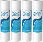 AQUA CREST AP110 Whole House Water Filter, Sediment Filter, 5 Micron, Replacement for 3M® Aqua-Pure AP110, Culligan® P5, APEC, GE FXUSC, Whirlpool®, Any 10" x 2.5" Home Water Filter, Pack of 4