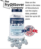 4 Bottles Steramine Sanitizer Tablets - 15x QT-10 Test Strip - Multi Purpose Steramine Sanitizing Tablets for Food Contact Surface, Kitchen, Restaurant Cleaning & Food Truck by FryOilSaver (600 Count)