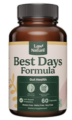 Best Days Formula | Advanced 5-in-1 Gut Support for Bloating, Gas & Irregularity | Soil-Based Probiotics + Prebiotics, L-Glutamine, Aloe Vera & More | 60 Capsules