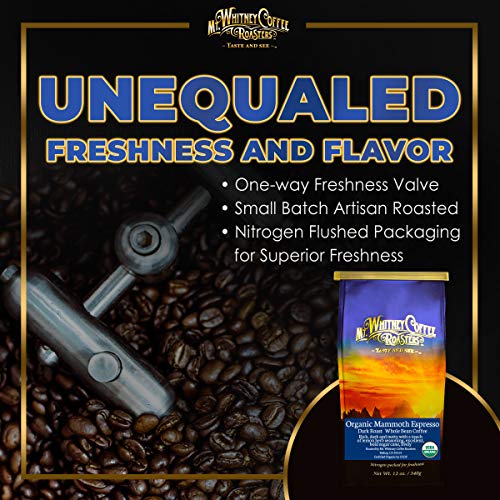 Mt. Whitney Organic Mammoth Espresso, Low Acid Coffee (Whole Bean, 12 Oz)