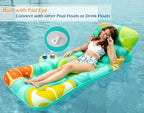 Jasonwell Inflatable Pool Float Adult - Pool Floaties Lounger Floats Floating Chair Raft with Adjustable Backrest Cup Holders Water Floaty Lake Lounge Tanning Floats Beach Party Toys for Adults Fruit