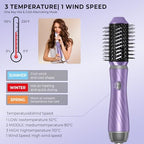 6 in 1 Blow Dryer Brush, Detachable Hair Dryer Brush Air Curler Air Styler Wrap, Curly Twist Hot Air BrushCurling Iron Brush, Blow Dryer Hot Brush Styler Negative Ion, Travel Hair Styling Tool