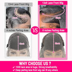 13x6 Body Wave Lace Front Wigs Human Hair Pre Plucked HD Transparent Lace Frontal Wigs Human Hair 180% Density Glueless Wigs Human Hair with Baby Hair for Women 26 Inch