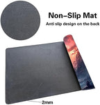 MTG Playmat Size 24x14in Free Storage Bags Non-Slip Backing, Ideal for Card Game Enthusiasts TCG Playmat (Red Sky at Night-No Deck)