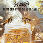 Kelley's Bee Pollen, 9 oz – 100% Raw Bee Pollen Granules, GO Texan Certified – Naturally Preserved Vitamins, Enzymes, Amino Acids & Protein – Gluten Free, Non-GMO, Paleo & Keto Friendly