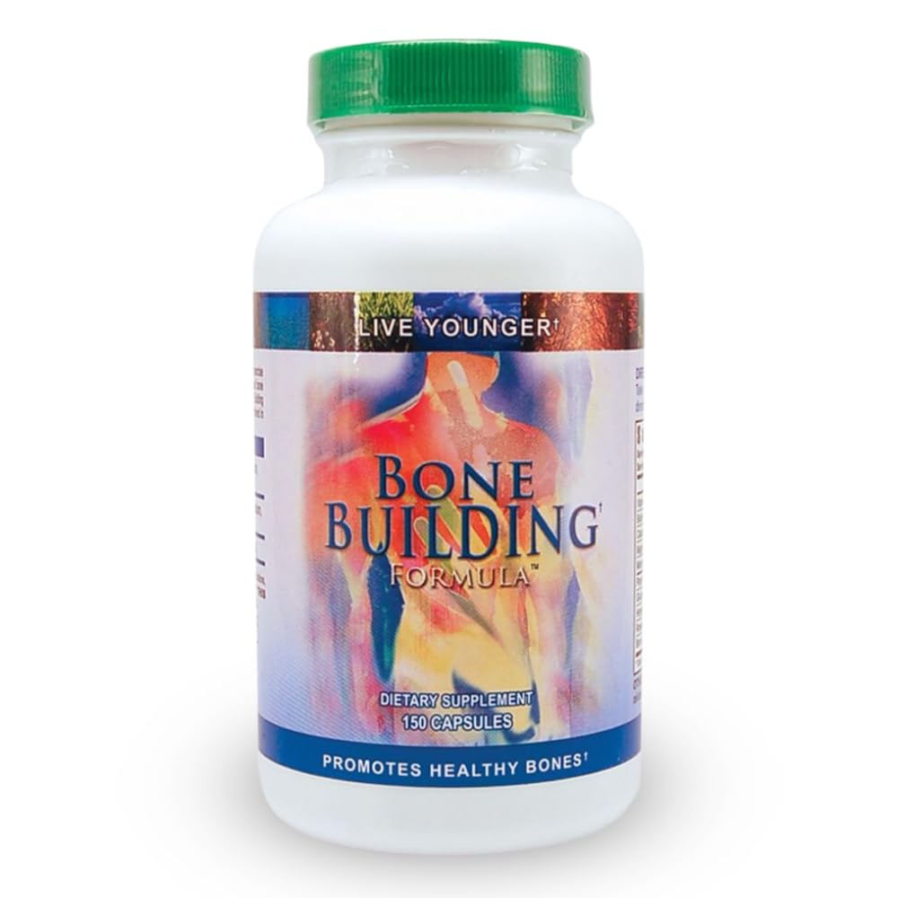 Youngevity Bone Building Formula™ - Calcium, Magnesium, D3, Biotin, Glucosamine HCl for Bone Health, and Density - Essential CoFactors: Trace Minerals, Boron, Horestail Herb, Rosehips (150 Caps)