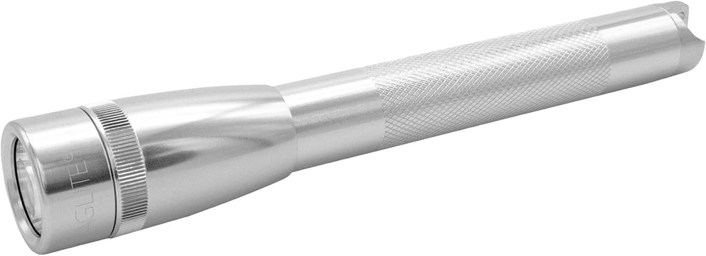 Mini Maglite Pro LED 2-Cell AA Flashlight, High Lumen, Water-Resistant, Adjustable Focus – Silver