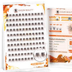 Upgraded,10mm Lash Clusters Wispy D Curl with No Plastic Feel,Natural Cluster Eyelash Extensions,Ultra-Soft Individual Lashes with Thin Band,long-lasting and New Comfort -Sunrise Style[Ehszm Beauty]