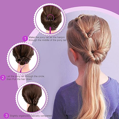 Small Hair Rubber Bands with 5 Hair Styling Tools 500 Pcs Colored Hair Elastic Baby Hair Ties Mini Hair Bands with Hair Elastic Cutter Hair Accessories Xmas Stuff for Girls Toddlers Kids