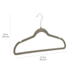 Amazon Basics Slim Velvet Non-Slip Space Saving Suit Clothes Hangers, Sturdy Metal, Gray/Silver, 30-Pack