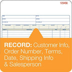 Adams Order Book, 2-Part, Carbonless, White/Canary, 8-3/8 x 10-11/16 Inches, 50 Sets per Book (DC8100) , 1 pack