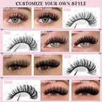 Eyelash Clusters Kit 60+70+80+100D Individual Lashes 320Pcs 12-18mm Lash Extension Kit Wispy Eyelash Extension Kit Fluffy Volume Waterproof Cluster Eyelash Extensions Kit