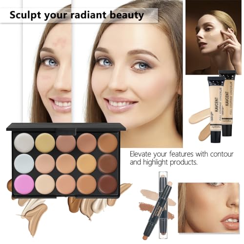 Makeup Sets for Teens Makeup Kit for Women Full Kit Makeup set Makeup Kit Eyeshadow Palette Foundation Mascara Contour Lipgloss Makeup Teenager Gift