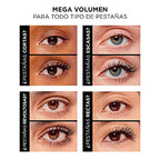 L’Oréal Paris Makeup Air Volume Mega Mascara, Lightweight & Long-lasting Volumizing Mascara for Voluminous Eyelashes, Waterproof Black, 0.3 Fl Oz