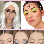 NOOEPC 660Pcs Face Gems Hair Gems, Self-Adhesive Face Jewels Eye Jewels Rhinestones 3/4/5/6 mm DIY Face Gems Stick on, Hair Body Rhinestones Gems Crystals Pearls for Face Eyes Makeup Body, Crafts