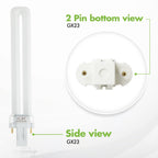 (Pack of 4) 13W CFL Light Bulbs – Single Tube, 2-Pin GX23 Base, 5000K Bright White – Compatible with Sylvania CF13DS/850, Philips PL-S 13W/850, GE F13BX/850