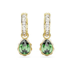 Swarovski Chroma Drop Earrings, Green Pear-Cut Stones in a Gold-Tone Finished Setting, Part of the Swarovski Chroma Collection