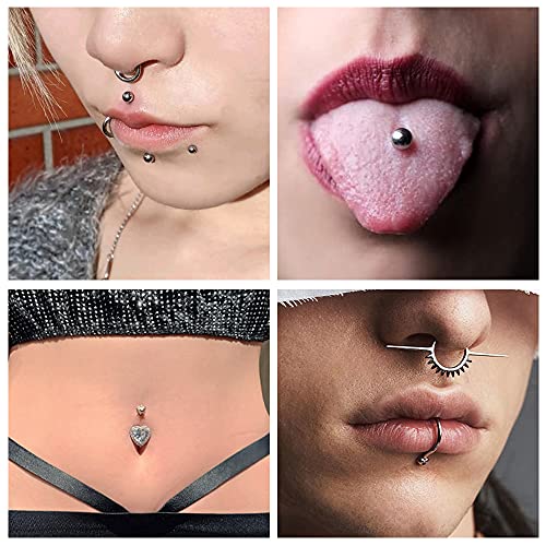Piercing Needles - LQ 100Pcs 18G Body Piercing Needles Disposable Professional Piercing Needles for Body Ear Navel Nose Lip Nipple (18G 100PC)