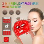 7 Color LED Face Mask Light Therapy, Red Light Therapy Mask for Face for Anti Aging Wrinkles, Silicone Red Light Mask Skin Care at Home with Eye Protection Cushion