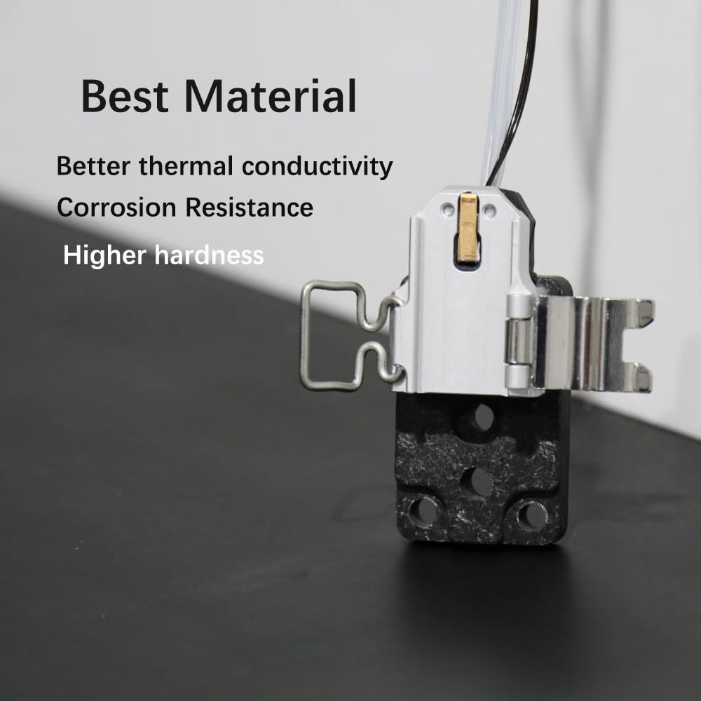Sahvaim Hotend Heating Assembly Up to 390℃ for Bambu Lab A1/A1 Mini 3D Printer Hotend Heating Component Mounting Accessories,Contains Thermistor, Ceramic Heater, Base,Clip,Quick-Change Kit
