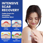 AWD Silicone Scar Sheets for Scar Removal - Extra Thick 0.5mm Silicone Scar Tape for Surgical Scars, C Section, Keloid - Silicone Skin Patches Extra Thick 0.5mm Longer Use (5 Pcs, 1.6” x 6”), Clear