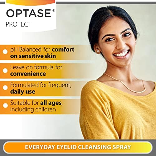 Optase Protect Eyelid Cleansing Spray - Hypochlorous Acid Spray for Daily Protection - pH Neutral, Suitable for All Ages - Hypochlorous Acid Eyelid Cleanser - 100 ml