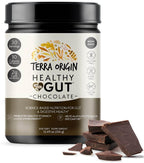 TERRA ORIGIN Healthy Gut Chocolate | 30-Servings with L-Glutamine, Zinc, Glucosamine, Slippery Elm Bark, Marshmallow Root and More!